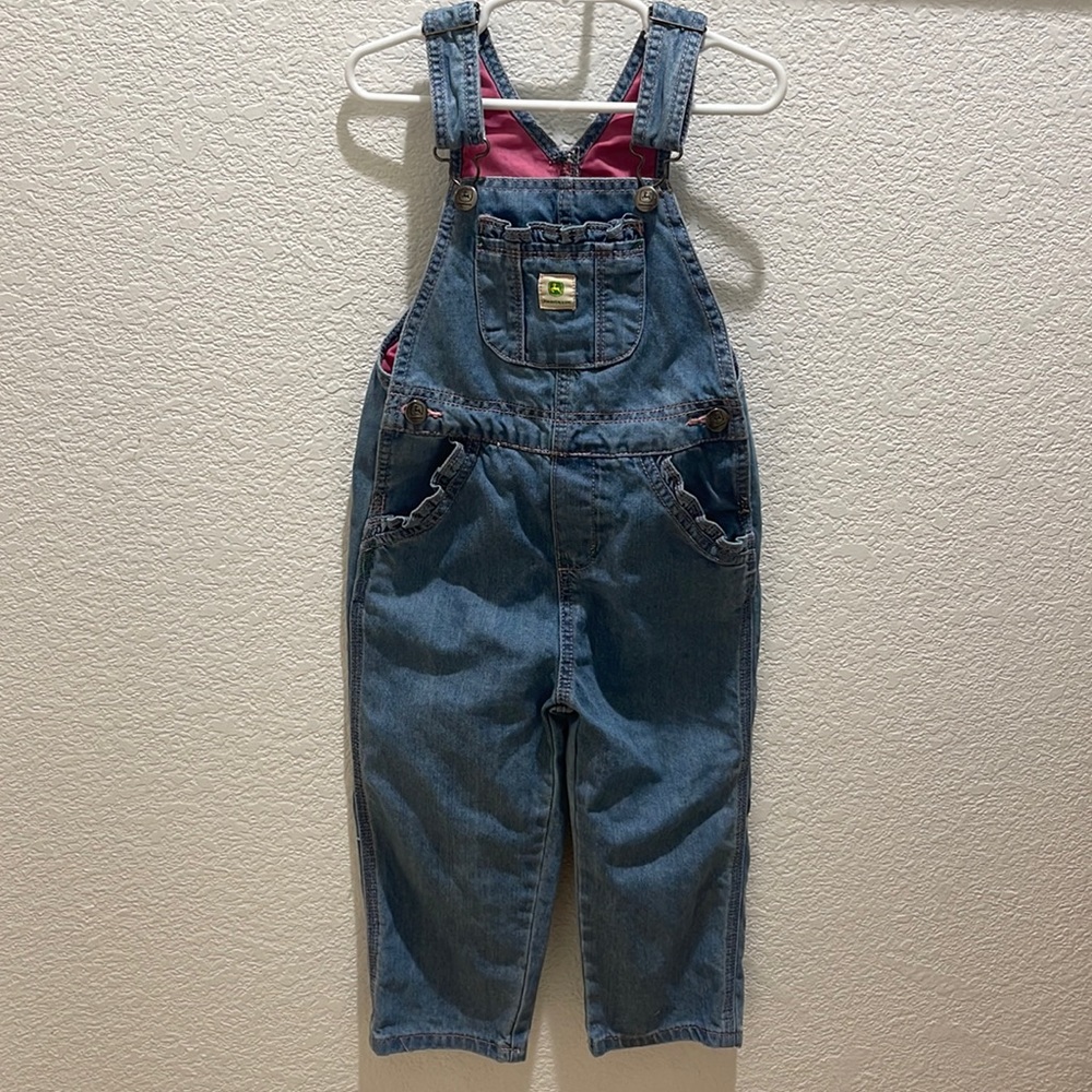 John Deer Overalls Girls 4T worn 2x no signs of wear, no stains